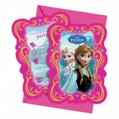 Inbjudningskort Frozen - 6-pack