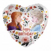 Folieballong Disney Anna & Elsa Floral Birthday