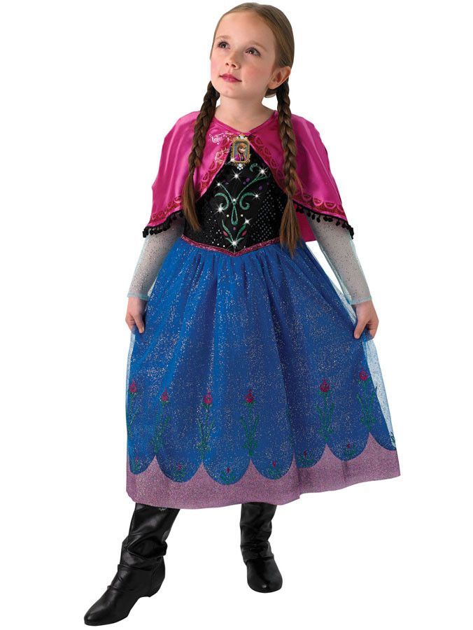 Frost Klänning Anna med Musik Barn (Small (3 4 år Frost Klänning Anna med Musik Barn (Small (3 4 år