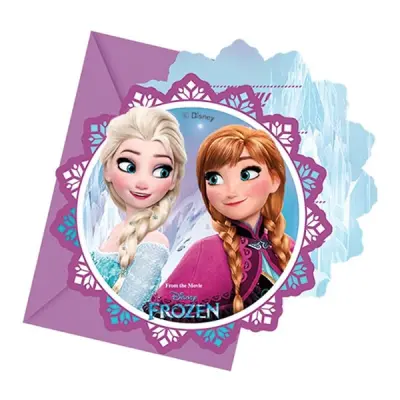 Inbjudningskort Disney Frost/Frozen - 6-pack