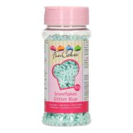 FunCakes Strössel Glitter Snöflingor Blå - 50 g