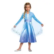 Frozen Elsa Travel Deluxe Barn Maskeraddräkt - X-Small