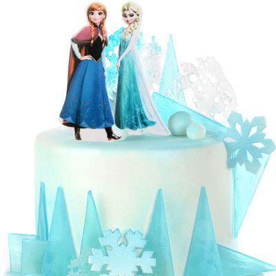 Sockerdekoration Frost Elsa och Anna